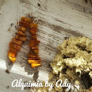 Alquimia Orange Artisanal Earrings Nature-Inspired Design